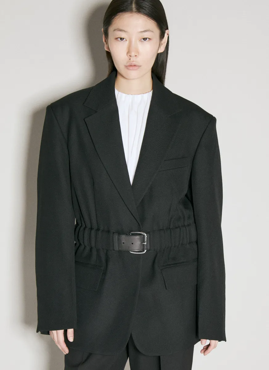 Tailored Blazer With Intergrate Belt