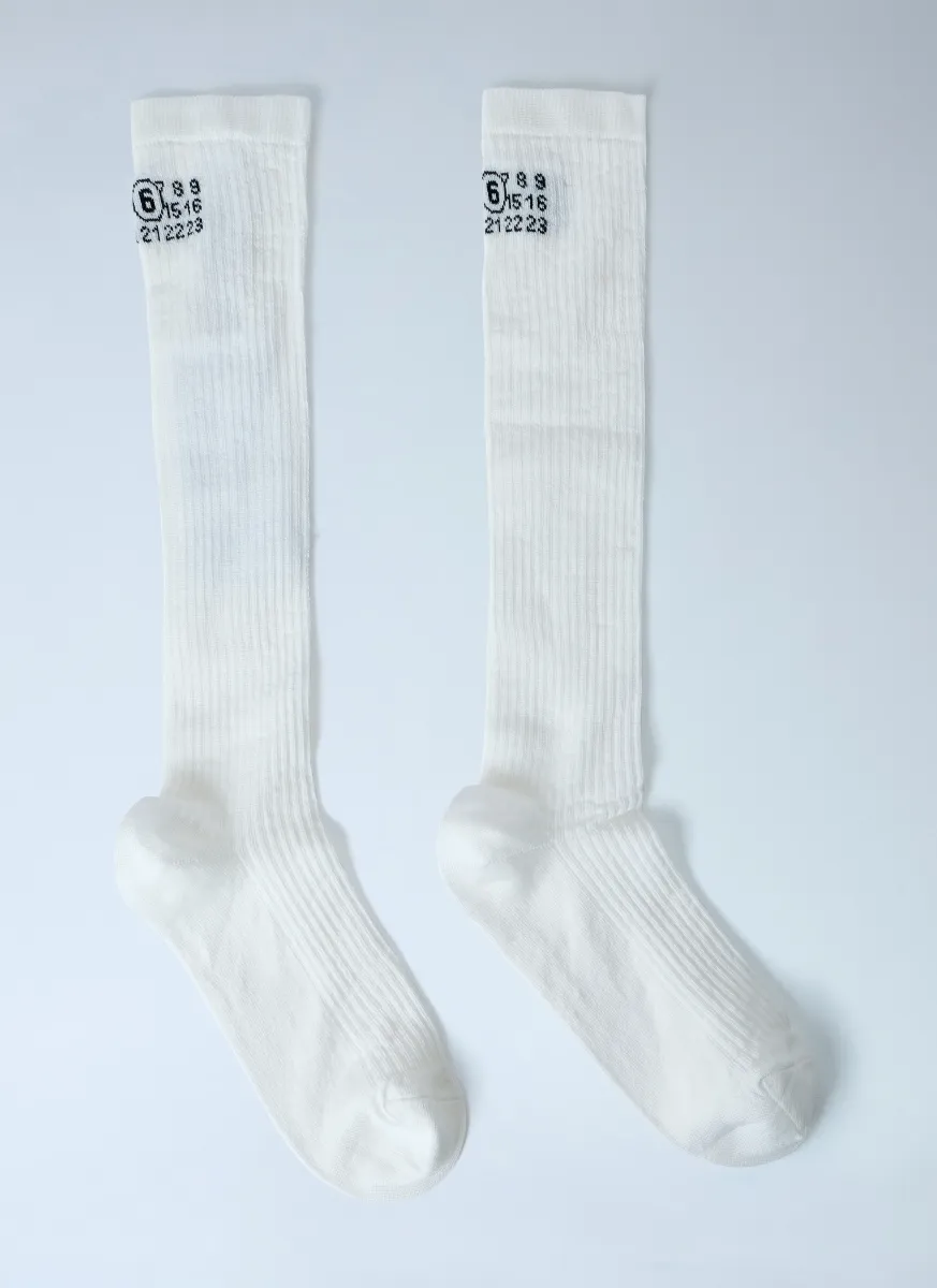 Ribbed Knit Knee-High Socks