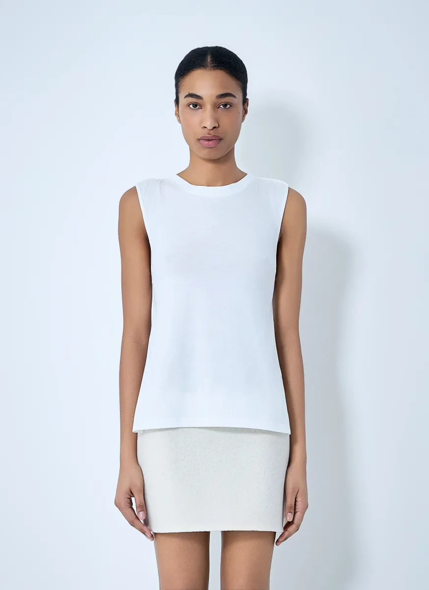 Sleeveless Cotton Tank Top