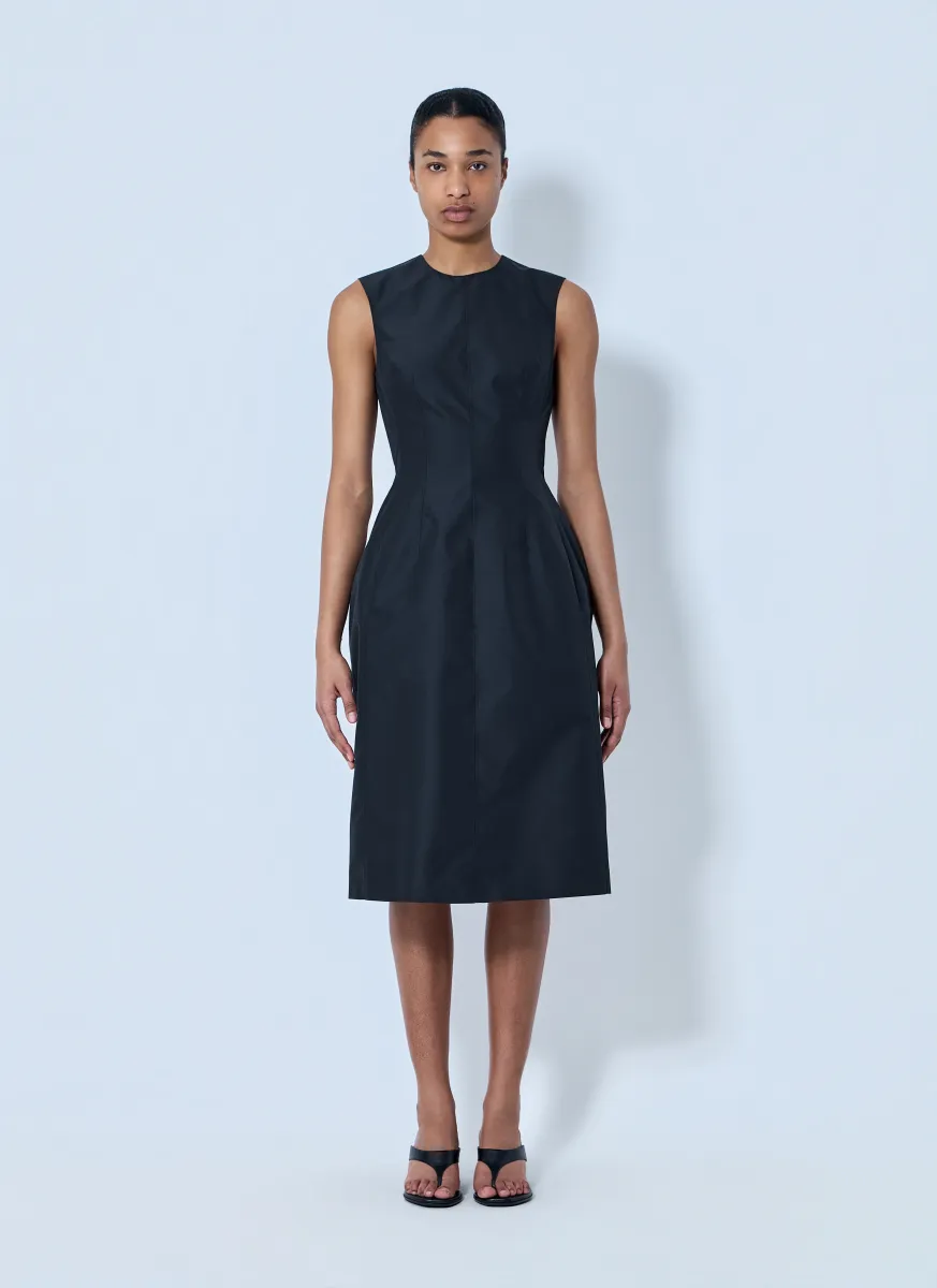 Sleeveless Structured Midi Dress