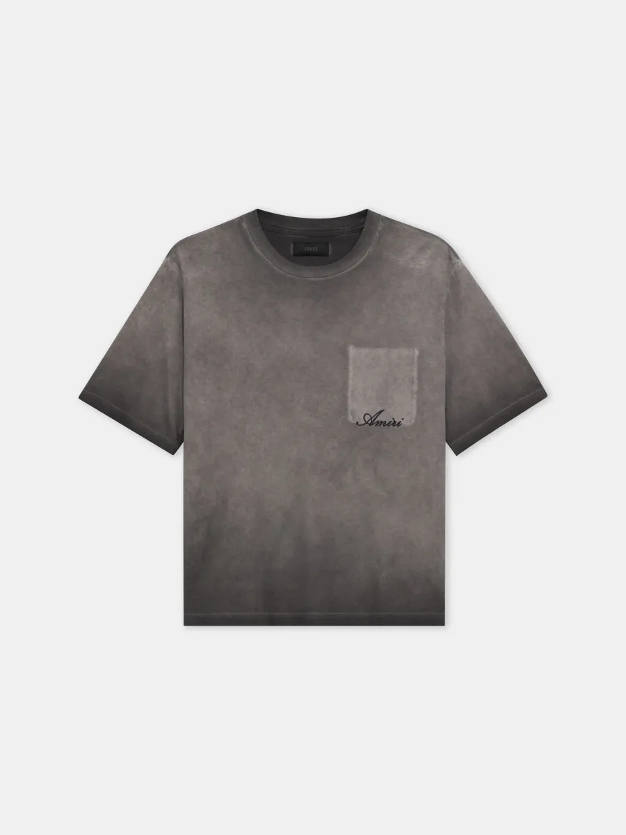 FADED POCKET BOX TEE - Black
