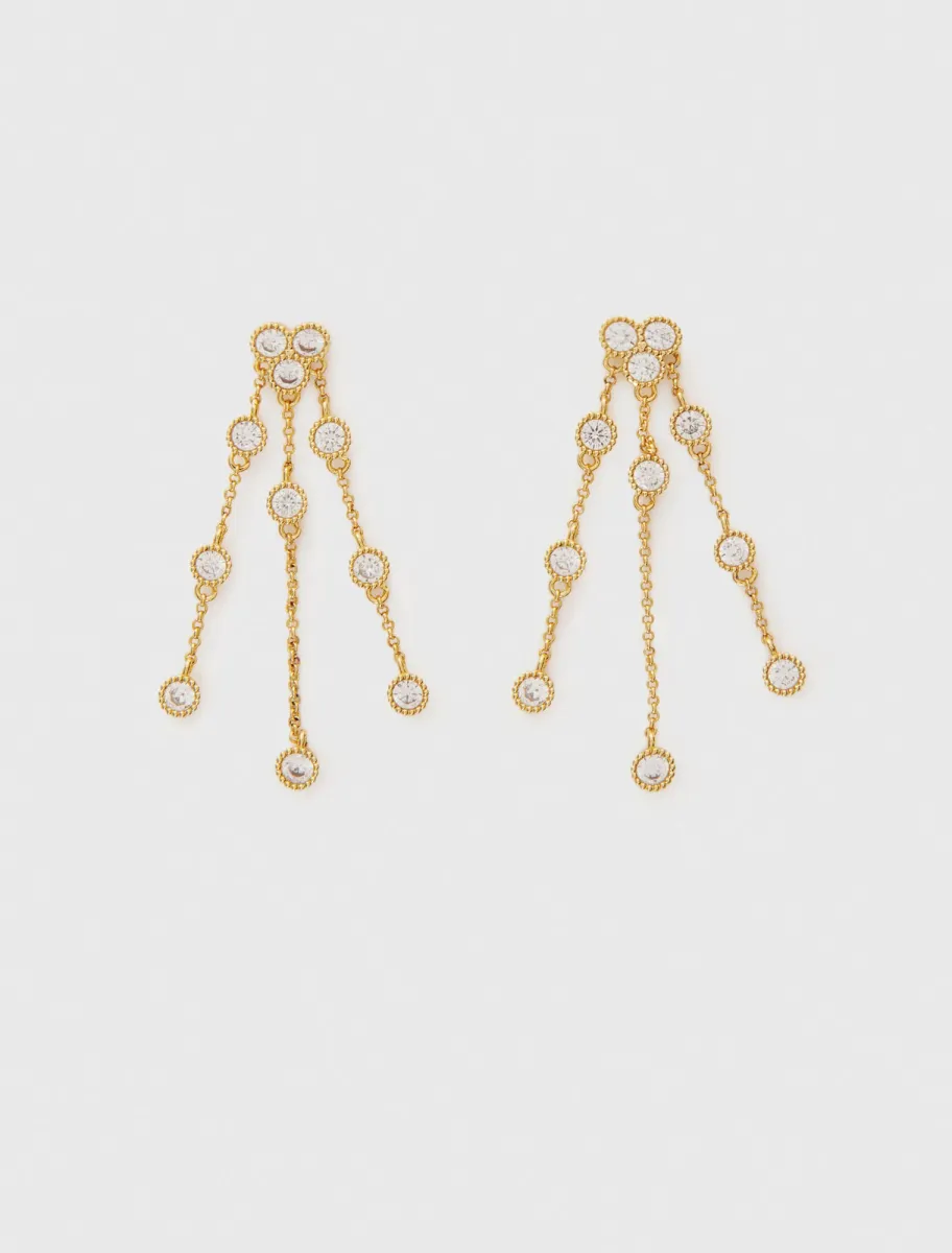 Gold-plated recycled brass earrings
