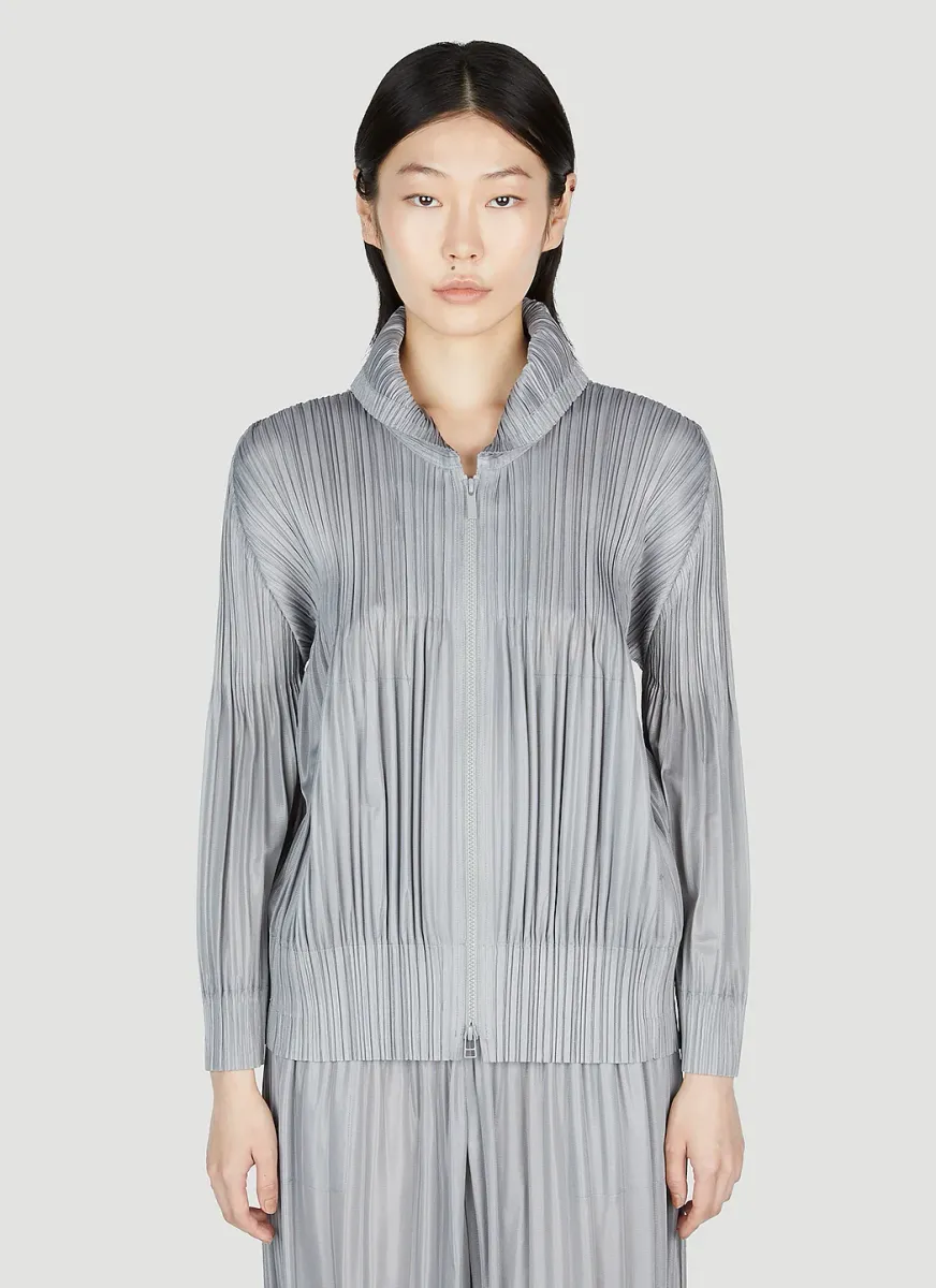 Pleated Hooded Sweatshirt
