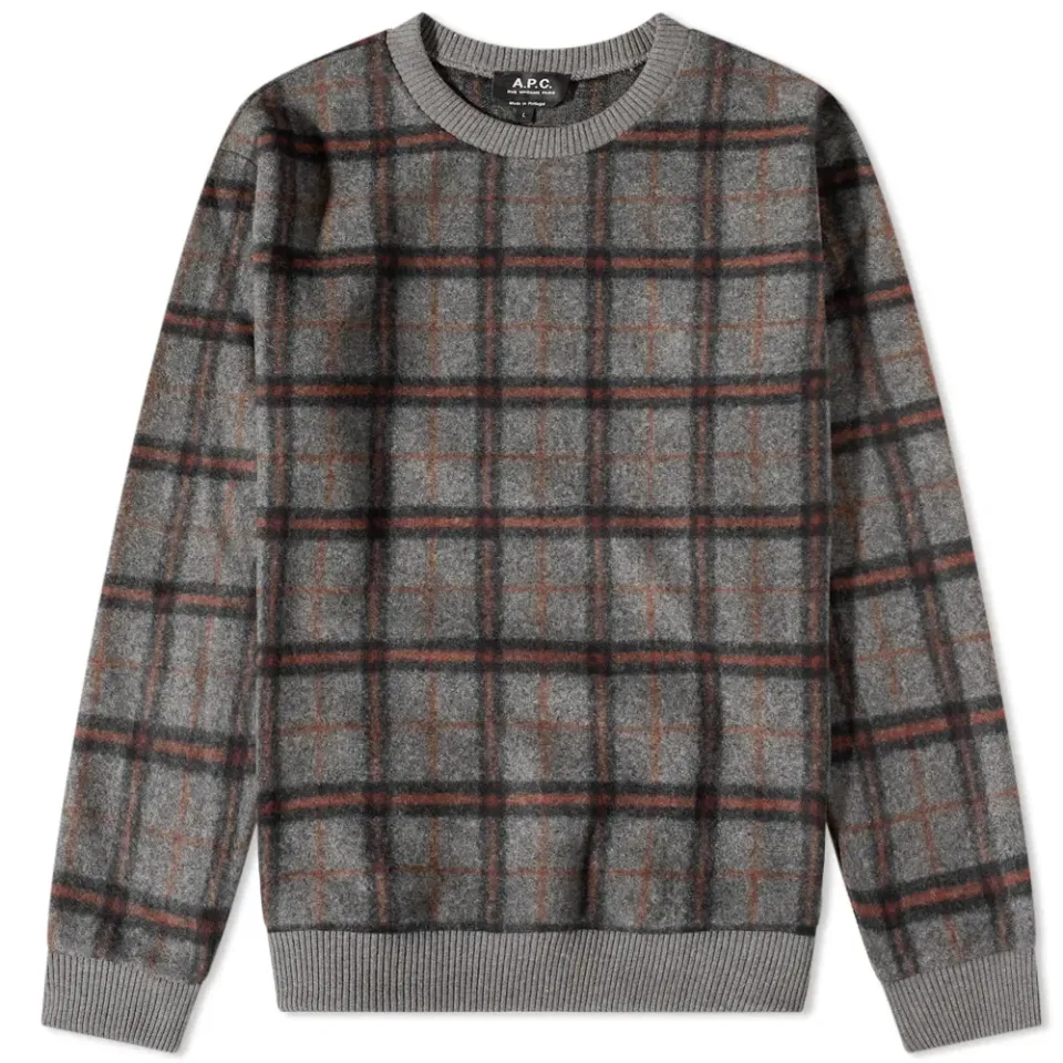A.P.C. Heidi Check Crew Sweat