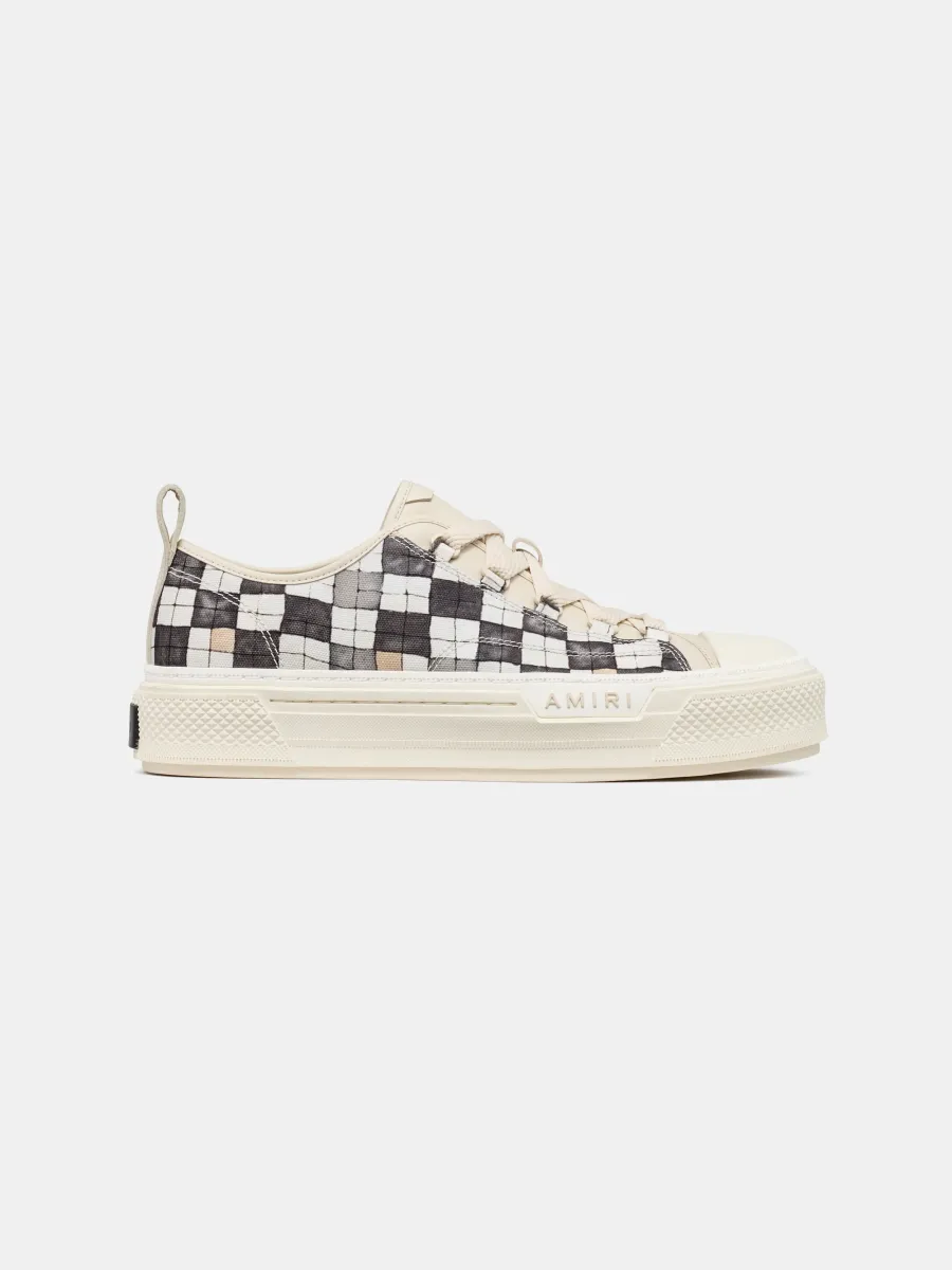 CHECKERED COURT LOW - Black