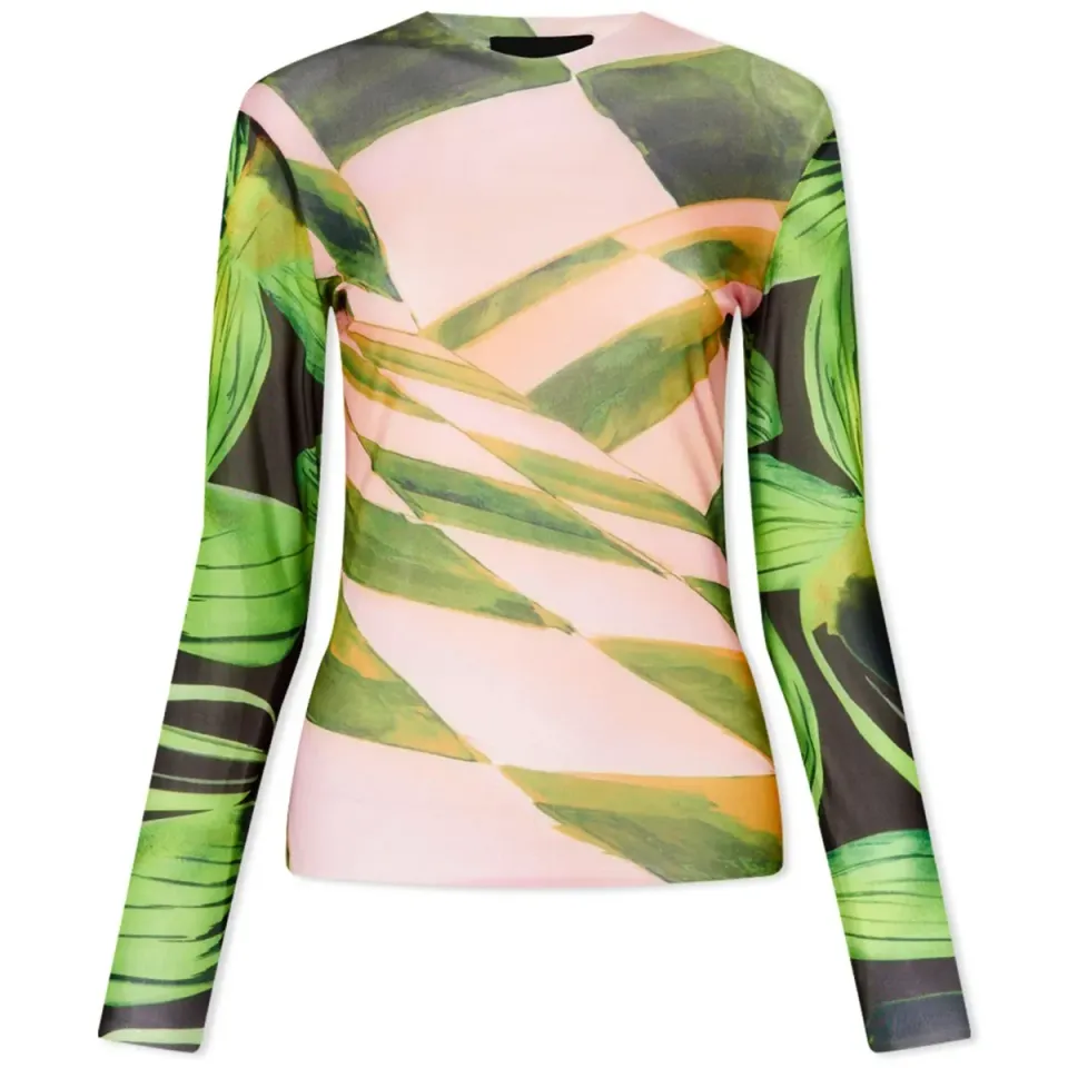 Long Sleeve Mesh Top