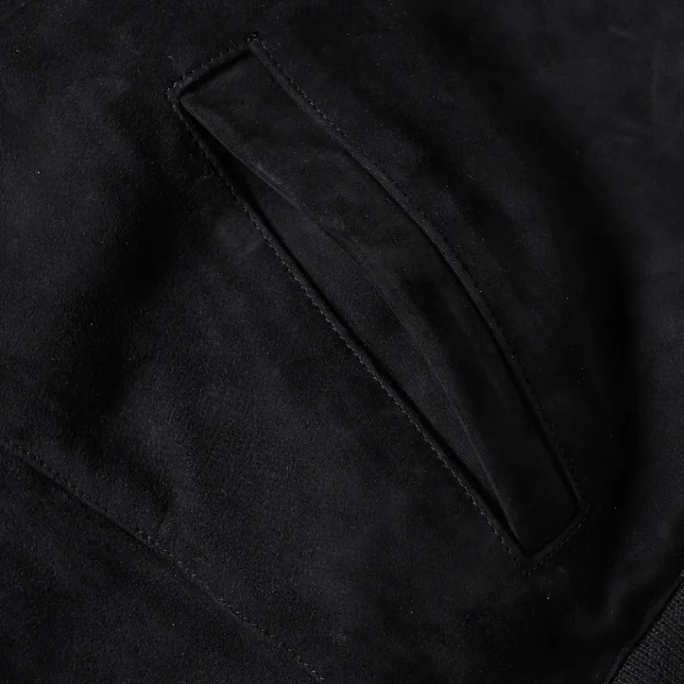 Thick Suede Bomber Jacket