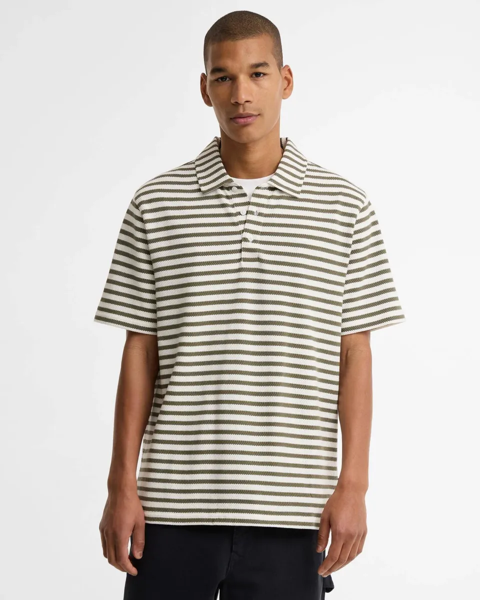 Farlam Striped Tailored Polo Shirt