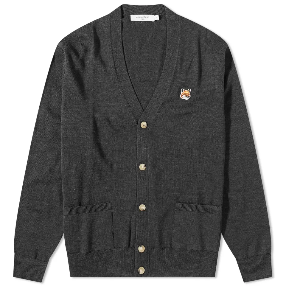 Maison Kitsuné Fox Head Patch Classic Cardigan