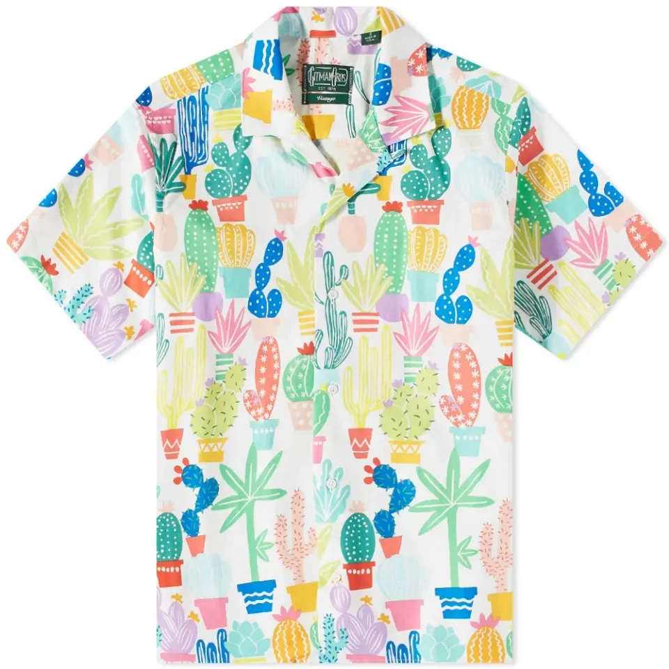 Short Sleeve Camp Collar Los Cactos Shirt