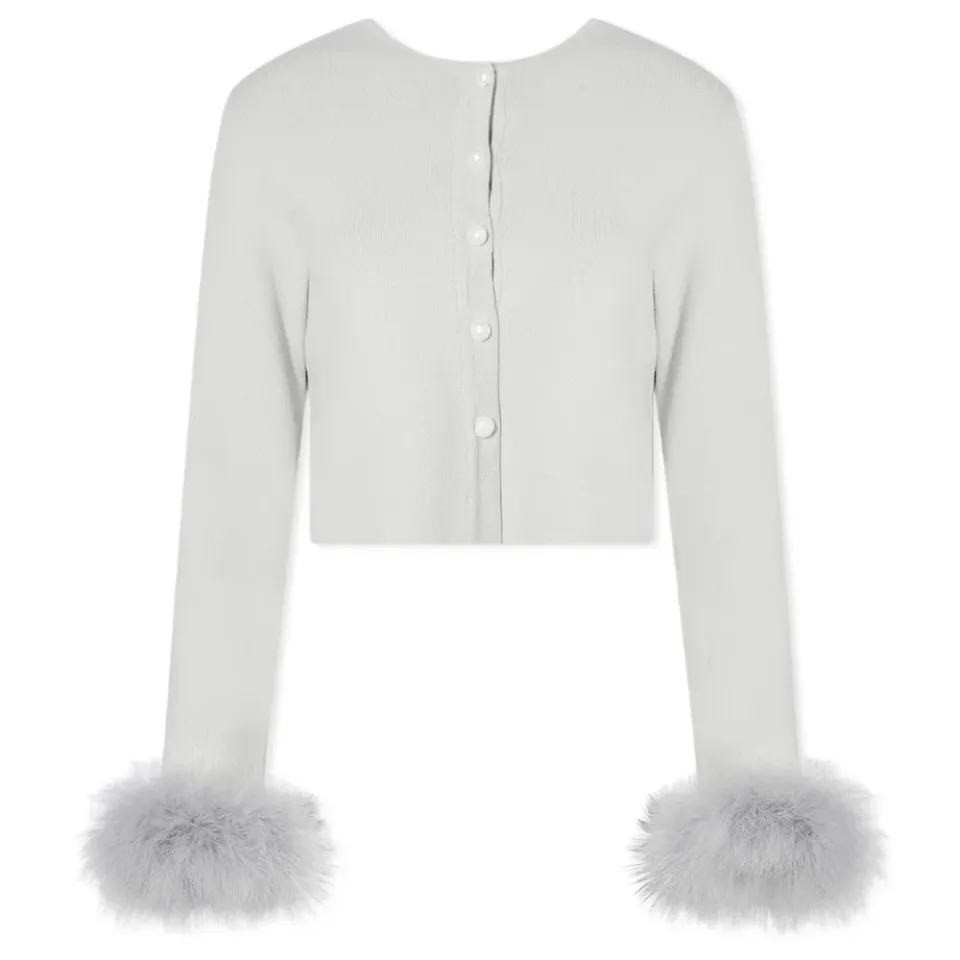 Fluffy Cuff Knitted Cardigan