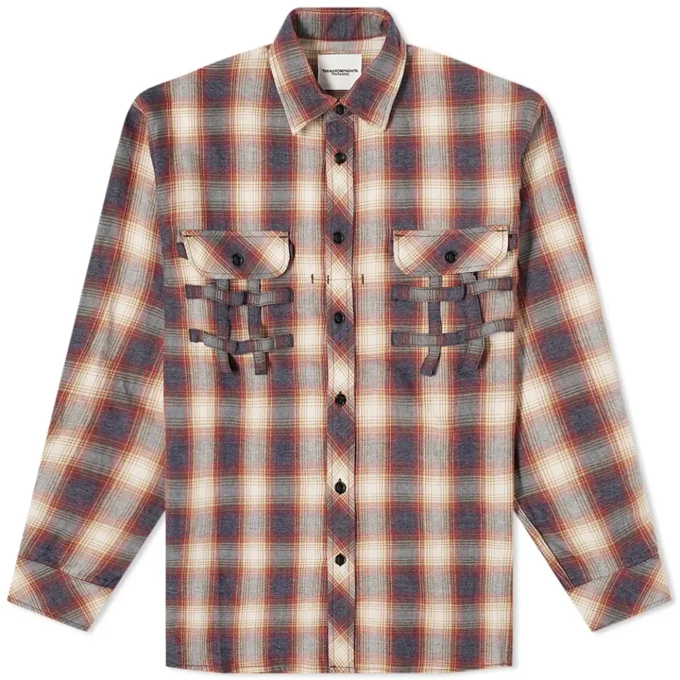 TAKAHIROMIYASHITA TheSoloist. Side Back Zip Check Work Shirt