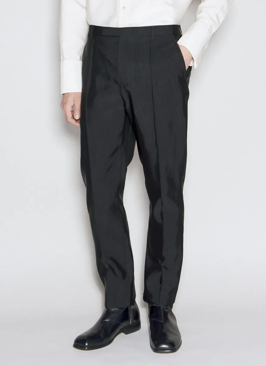 High-Waisted Faille Pants