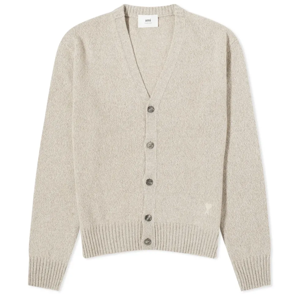Tonal Heart Cashmere Cardigan