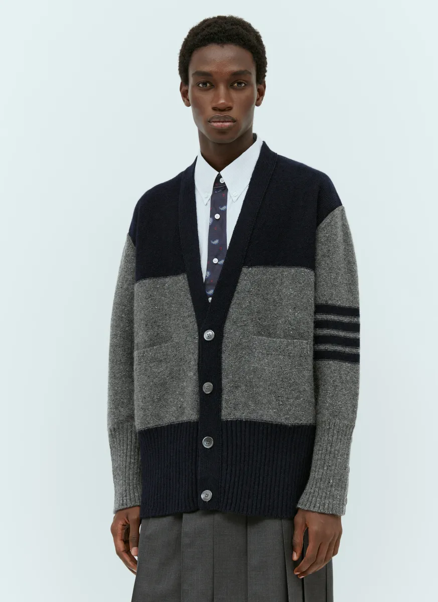Four-Bar Knit Cardigan