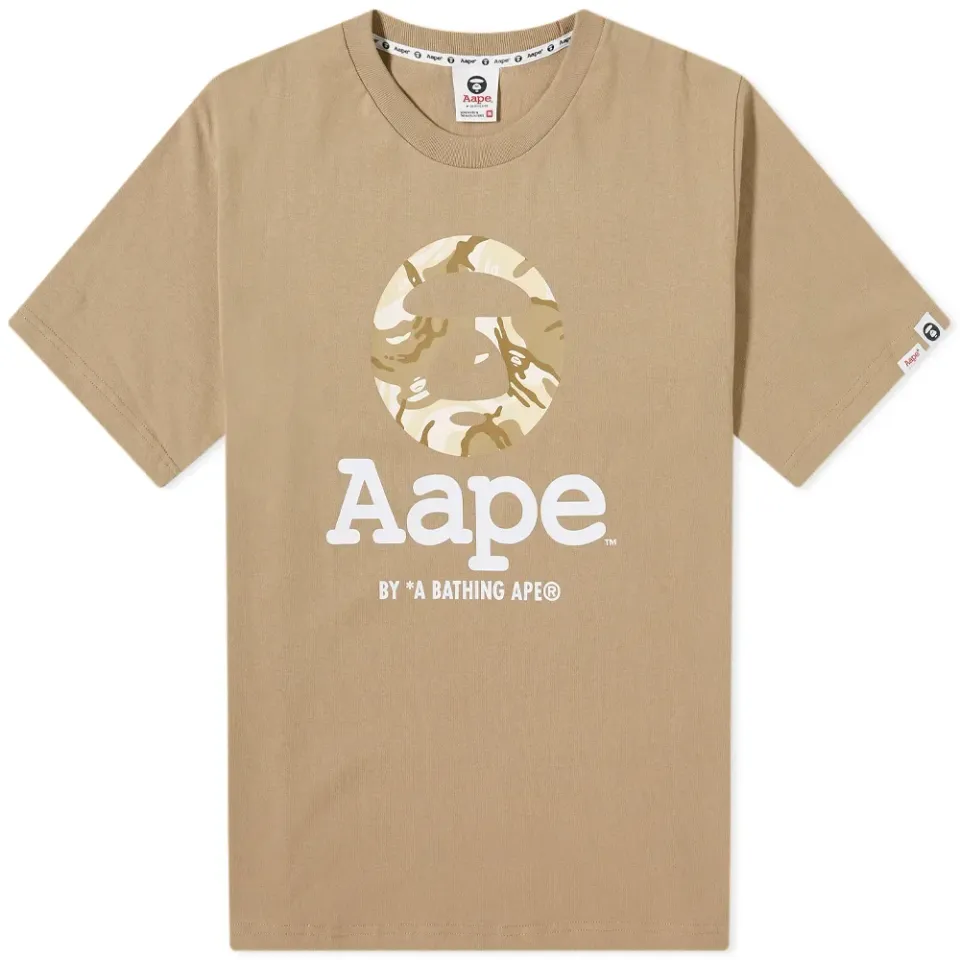 AAPE Green Camo Moon Face T-Shirt