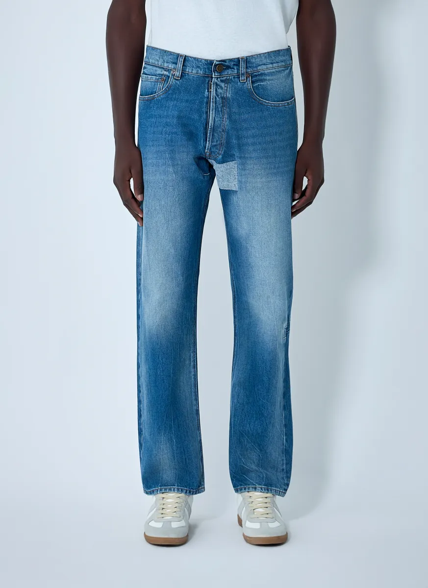 Contrast Panel Jeans