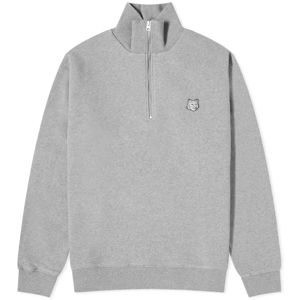 Maison Kitsuné Bold Fox Head Patch Half Zip Sweat