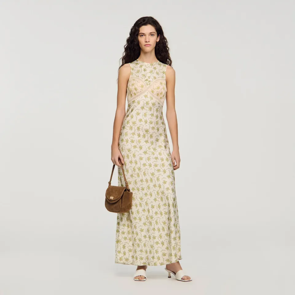 Flower print maxi dress