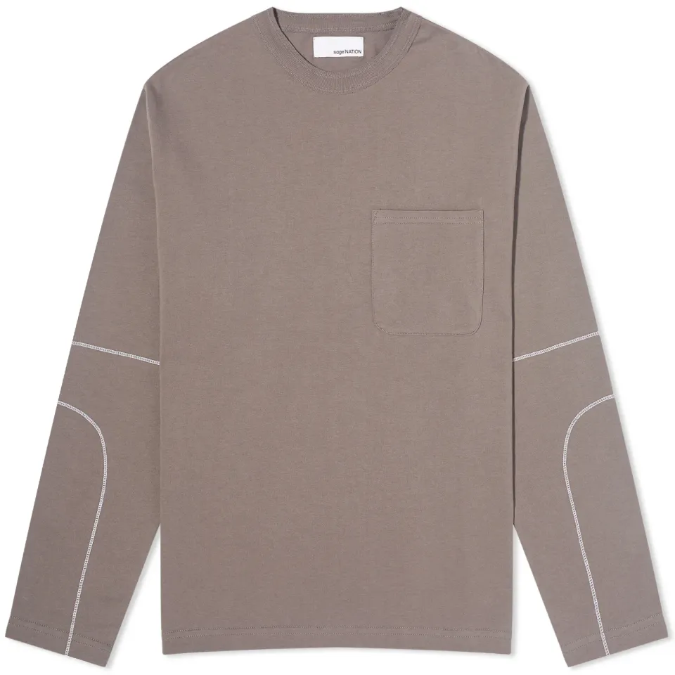 Long Sleeve Flat Lock Stitch T-Shirt