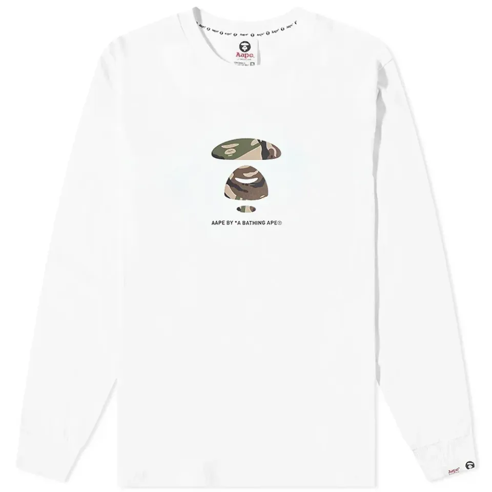 AAPE Long Sleeve Small Face Camo T-Shirt