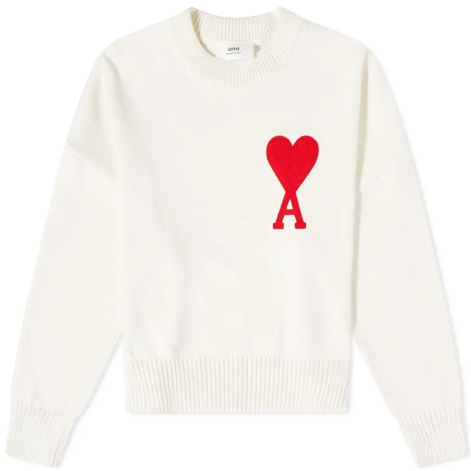AMI Large A Heart Crew Knit