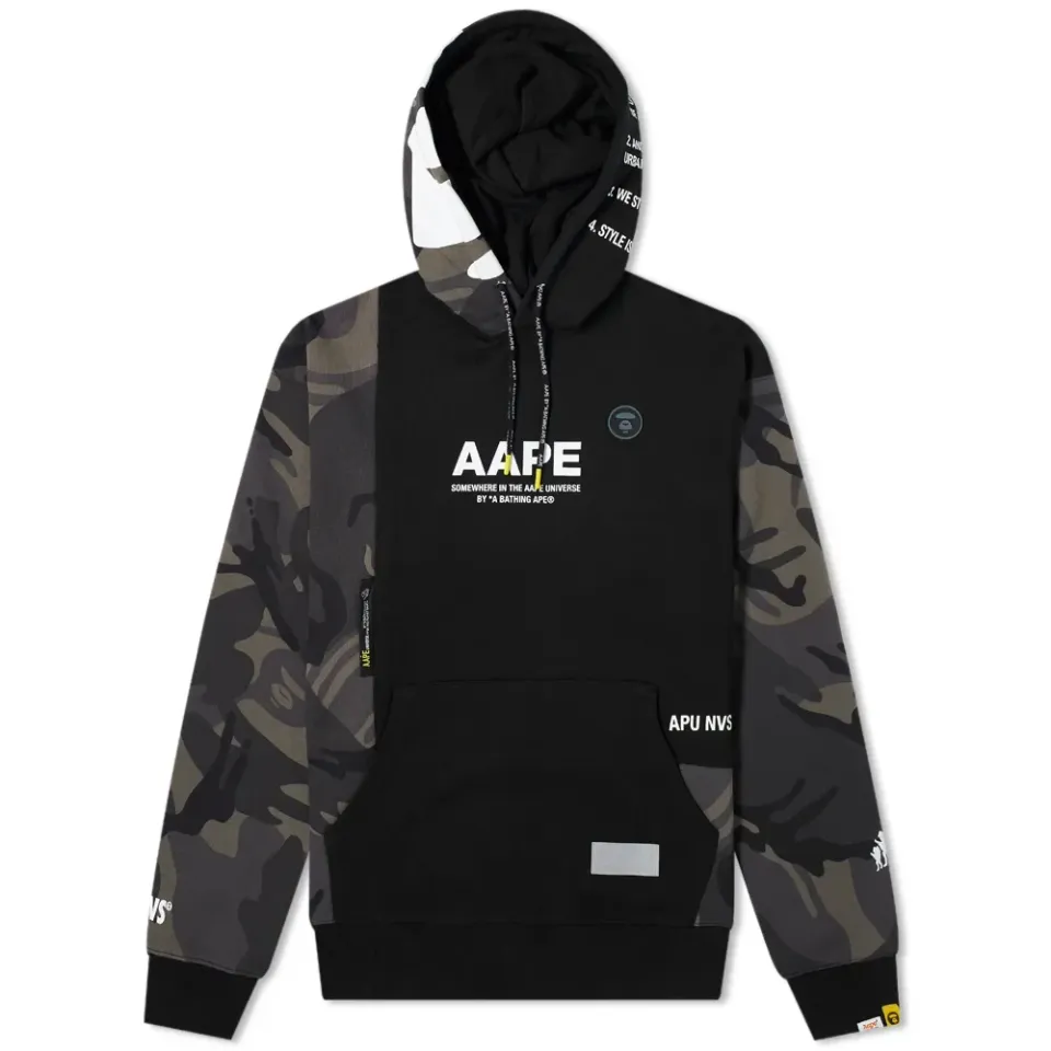 AAPE Camo Panel Popover Hoodie