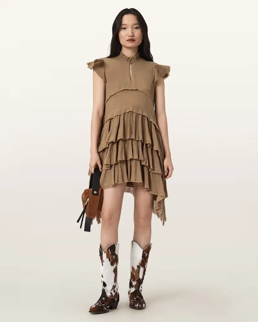 Cavarly Cotton Mini Dress