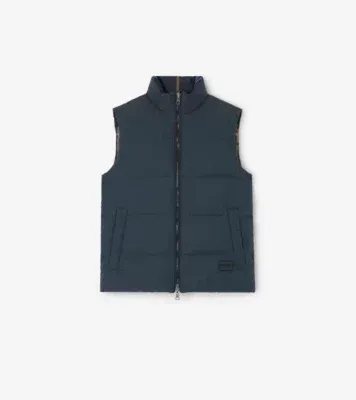 Reversible Puffer Gilet in Night blue
