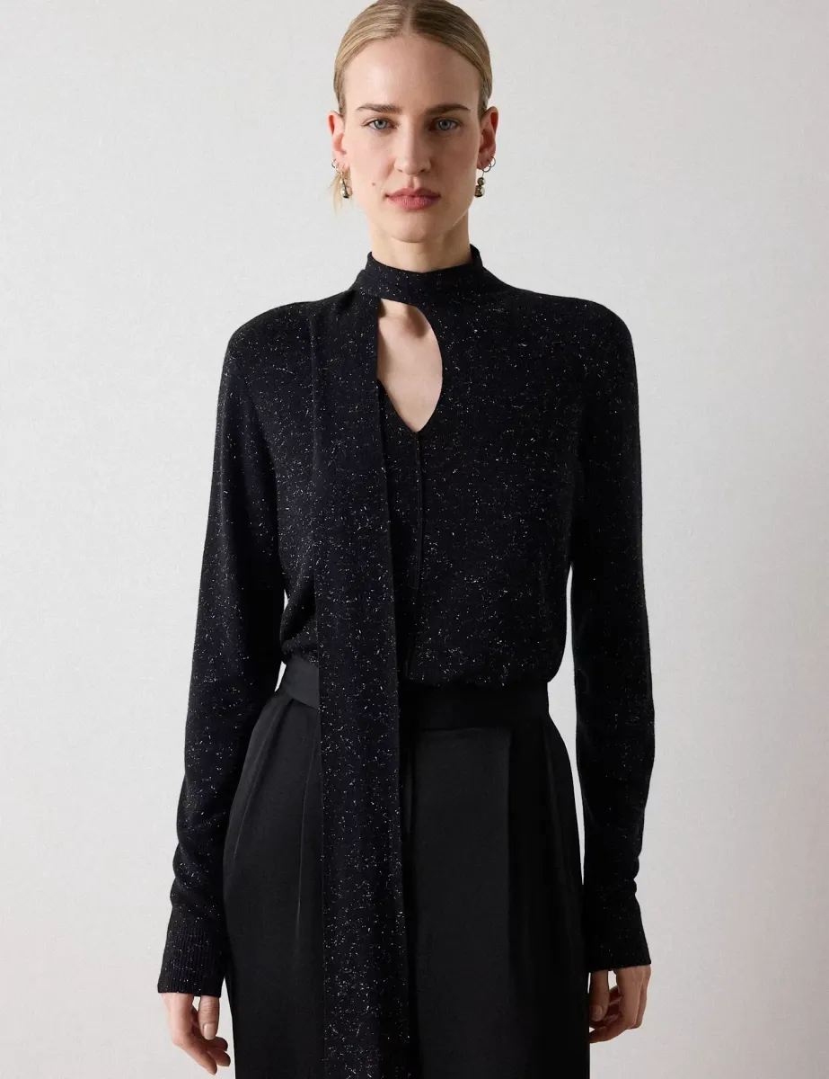 Sparkly High Neck Blouse