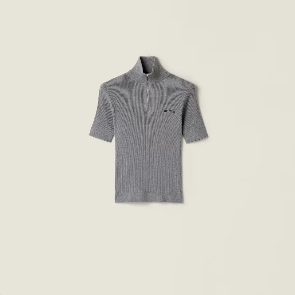 Cotton Half-zipper sweater