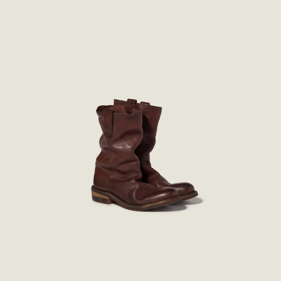 Foule leather booties