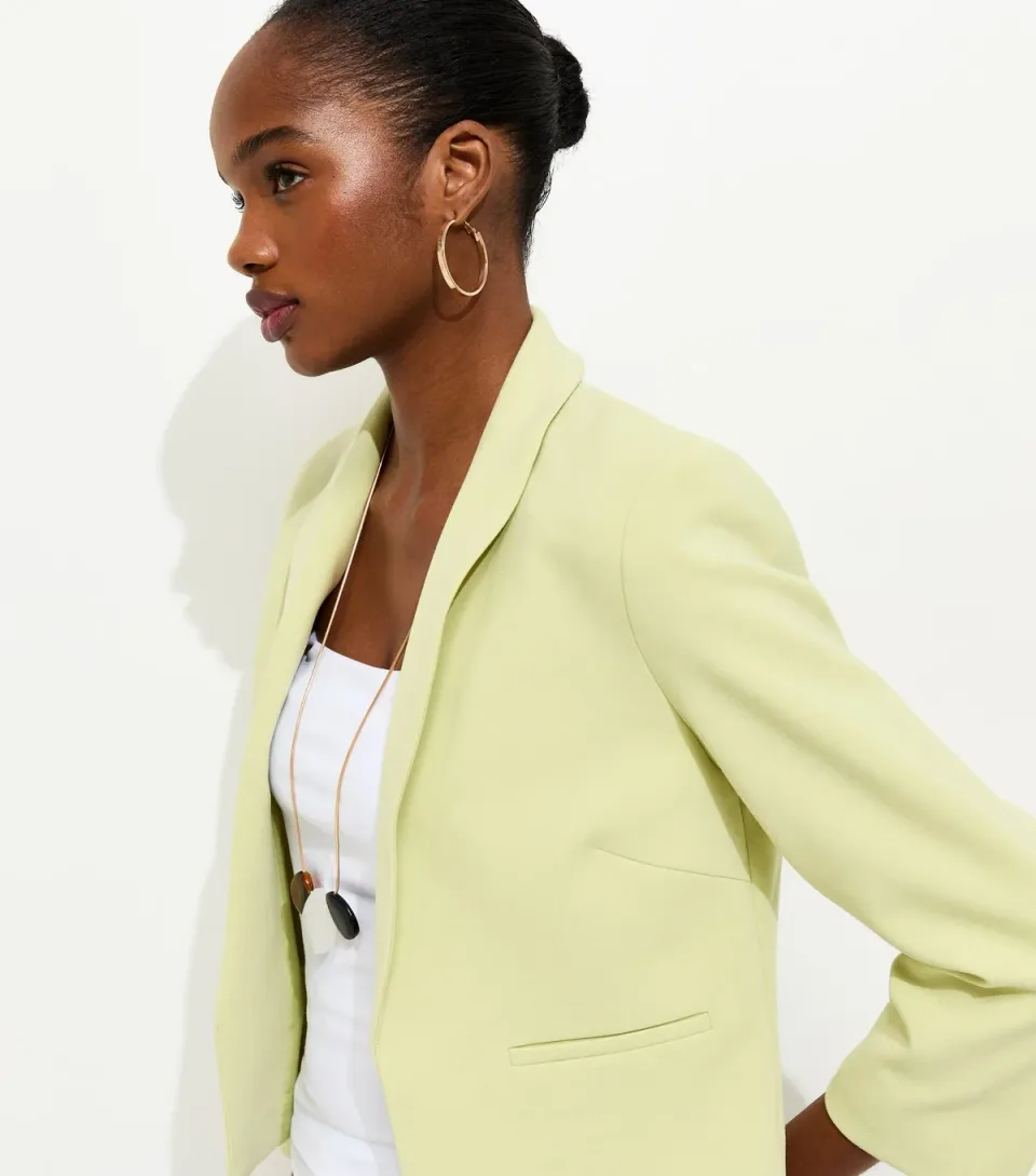 Women's Off White Cropped Blazer