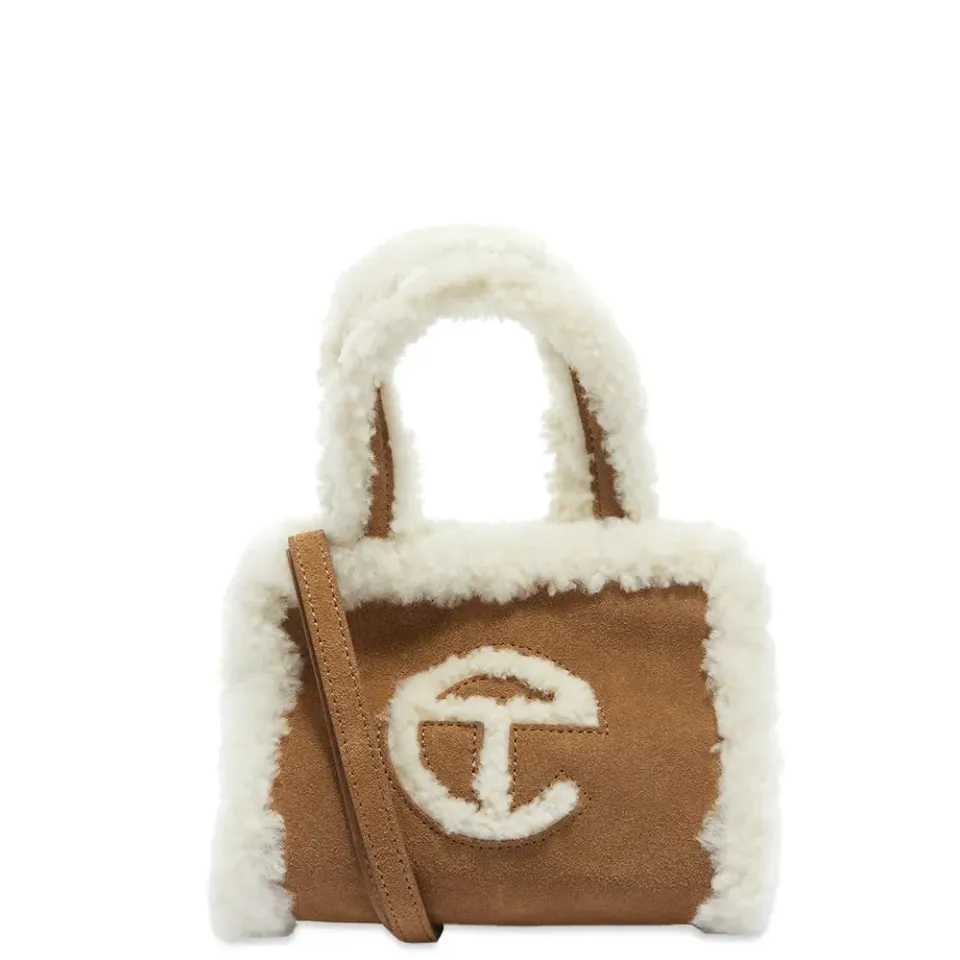 x Telfar Small Shearling Trim Shopper Bag