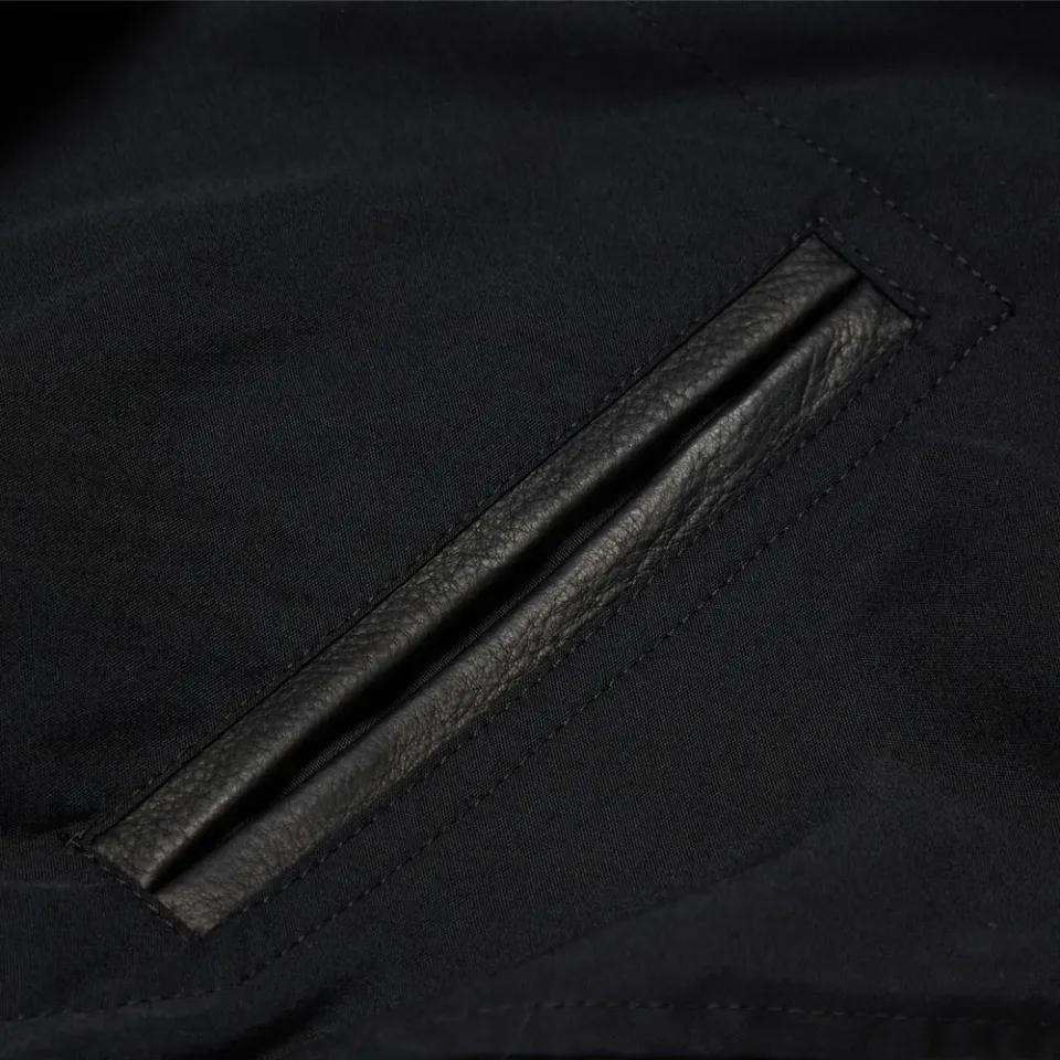 Leather Sleeve Poplin Jessie Varsity Jacket