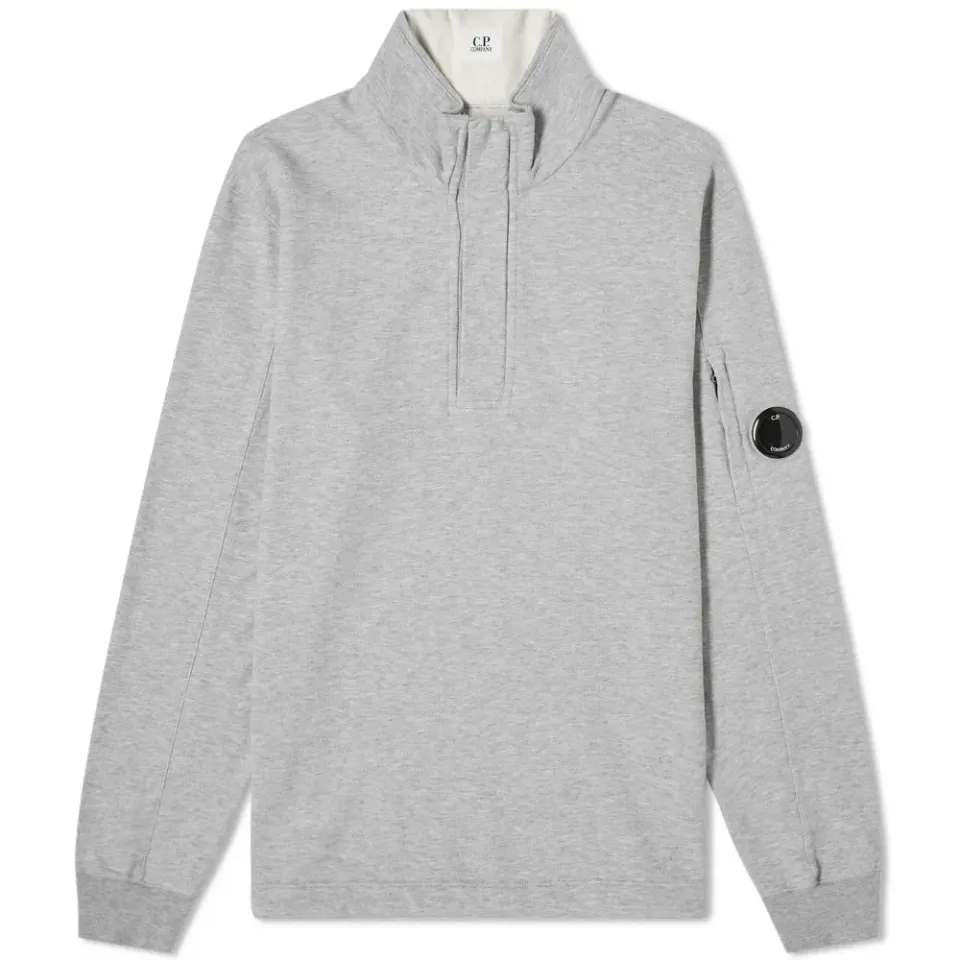 Arm Lens Button Funnel Neck Sweat