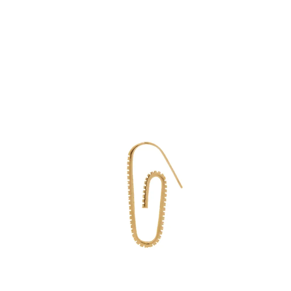 Classic Pave Paperclip Earring
