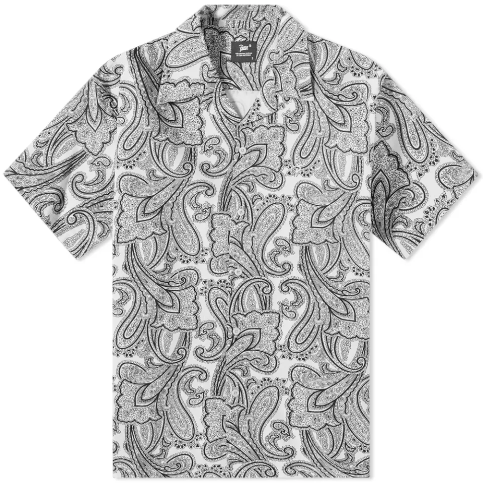 Silver Paisley Vacation Shirt