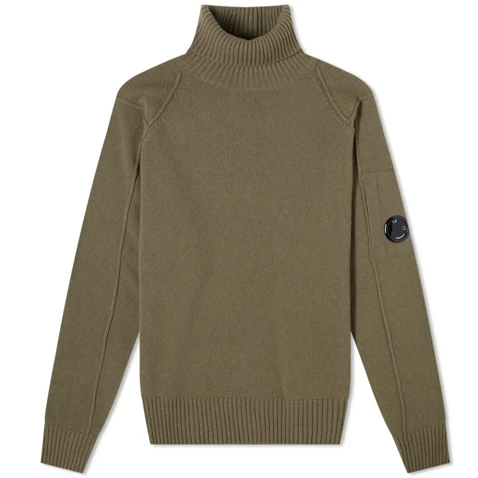 Arm Lens Roll Neck Knit