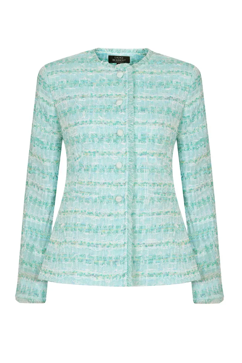 Ginette Jacket in Mint Tweed