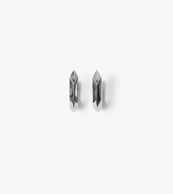 Hollow Spike Earrings in Silver