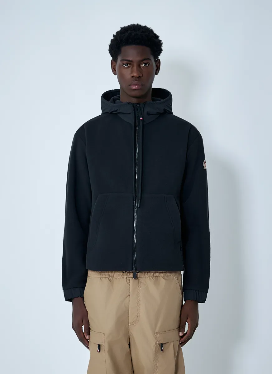 Hooded Jacket With Logo Patch