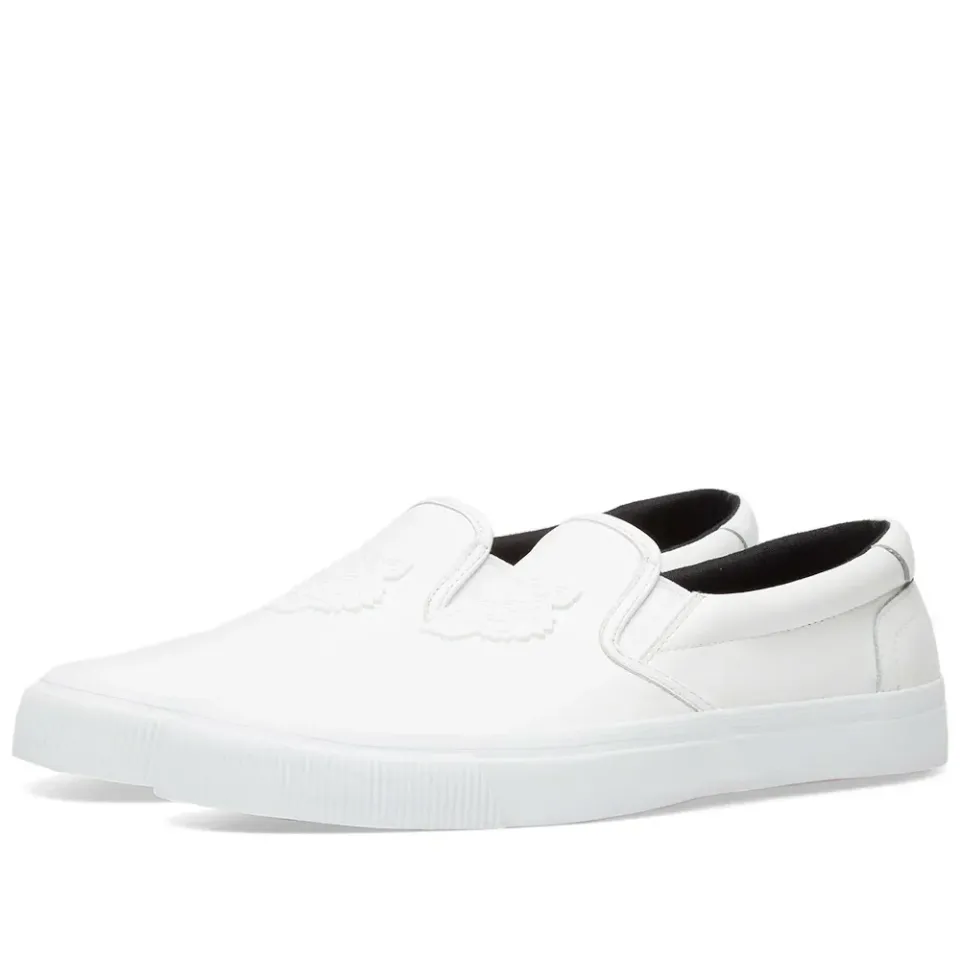 Tiger Logo Leather Slip On