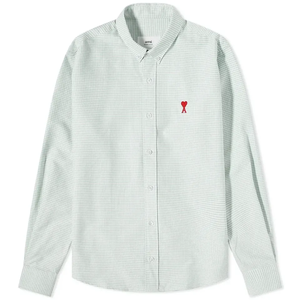 AMI Small A Heart Button Down Shirt