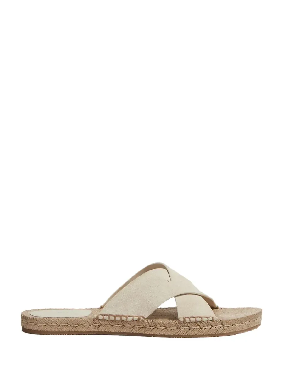 Suede Espadrille Beige