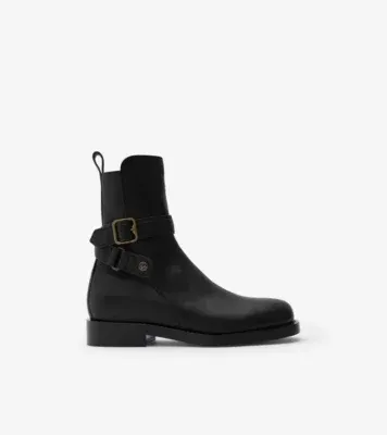 Leather Ledger Jodphur Boots​​ in Black