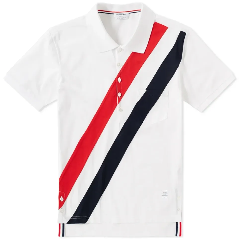 Diagonal Stripe Polo