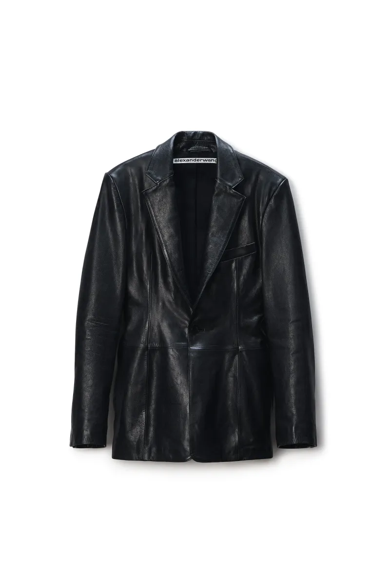 Tailored Leather Blazer