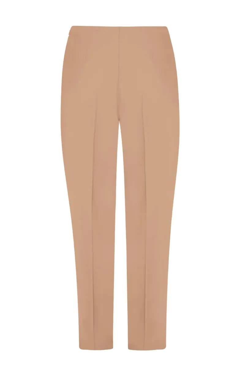Phoebe Trousers in Camel Wool Faille