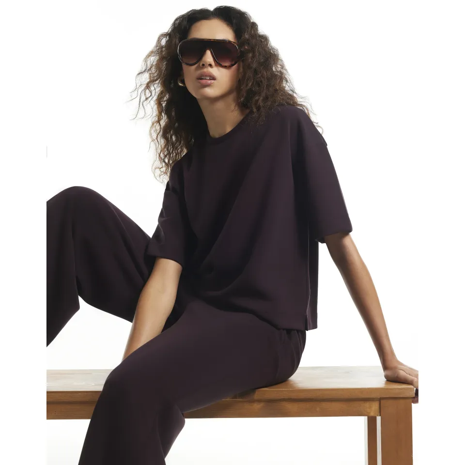 Burgundy Premium Boxy T-Shirt
